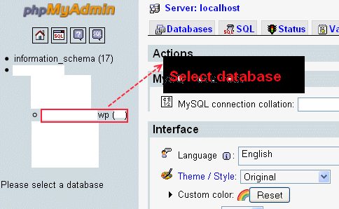 selectdatabase selectdatabase