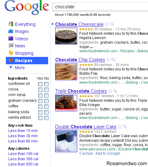 Google Recipe Search