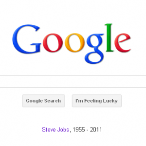 Google Homepage Tribute to Steve Jobs Technology