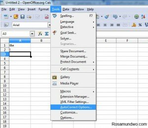 OpenOffice Turn Off AutoCorrect Tips